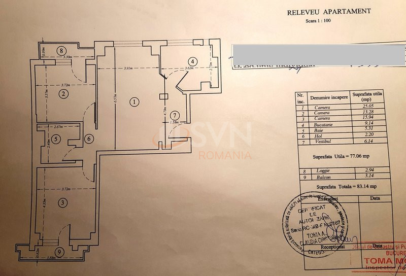 Apartament, 3 camere Bucuresti/Piata Unirii (s3)