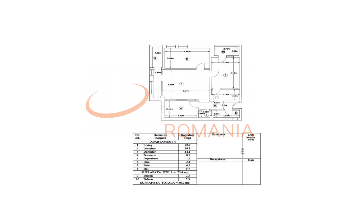 Apartament, 3 camere Ilfov/Voluntari