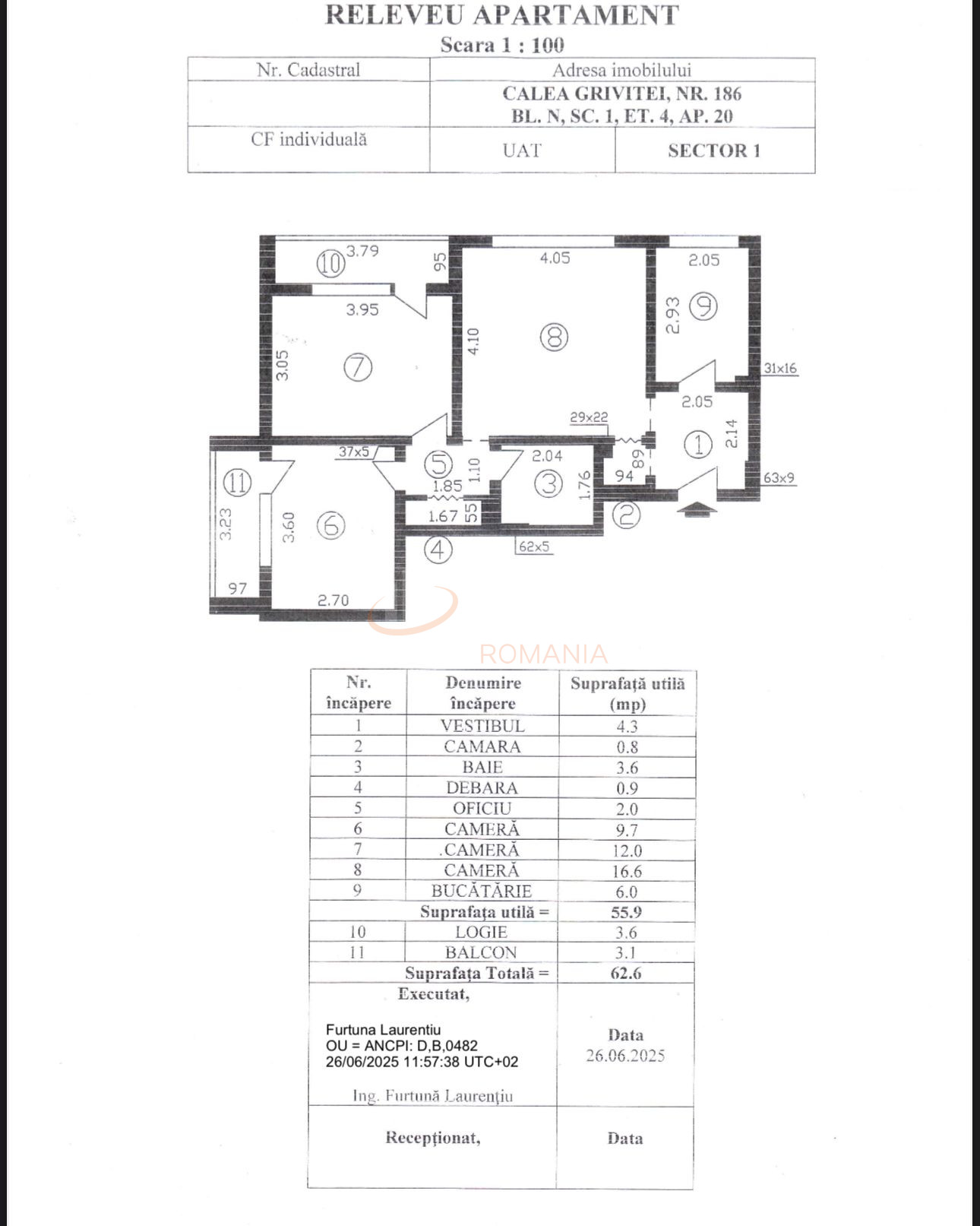 Apartament, 3 camere Bucuresti/Grivita