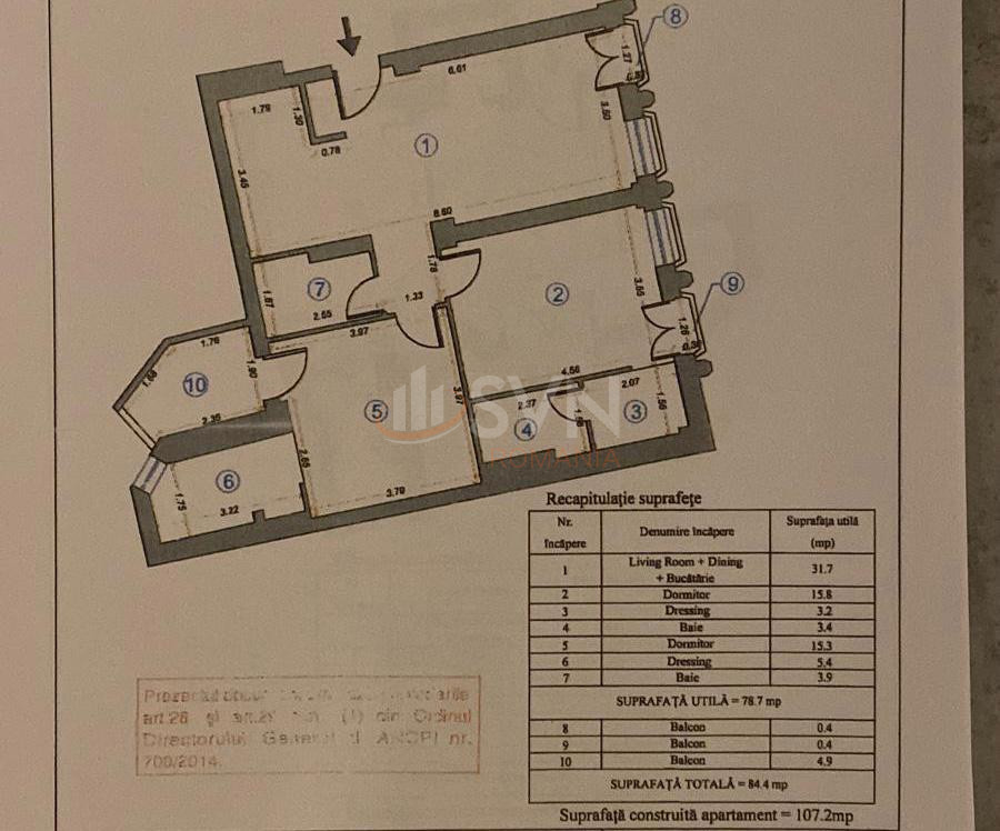 Apartament, 3 camere Bucuresti/Calea Victoriei