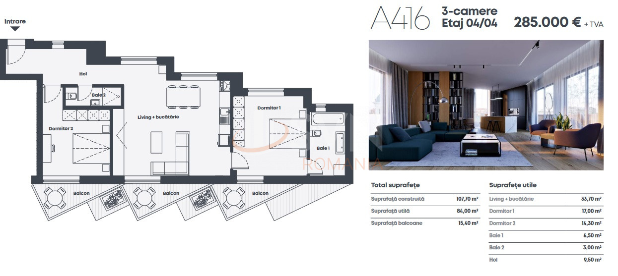 Apartament, 3 camere Bucuresti/Victoriei