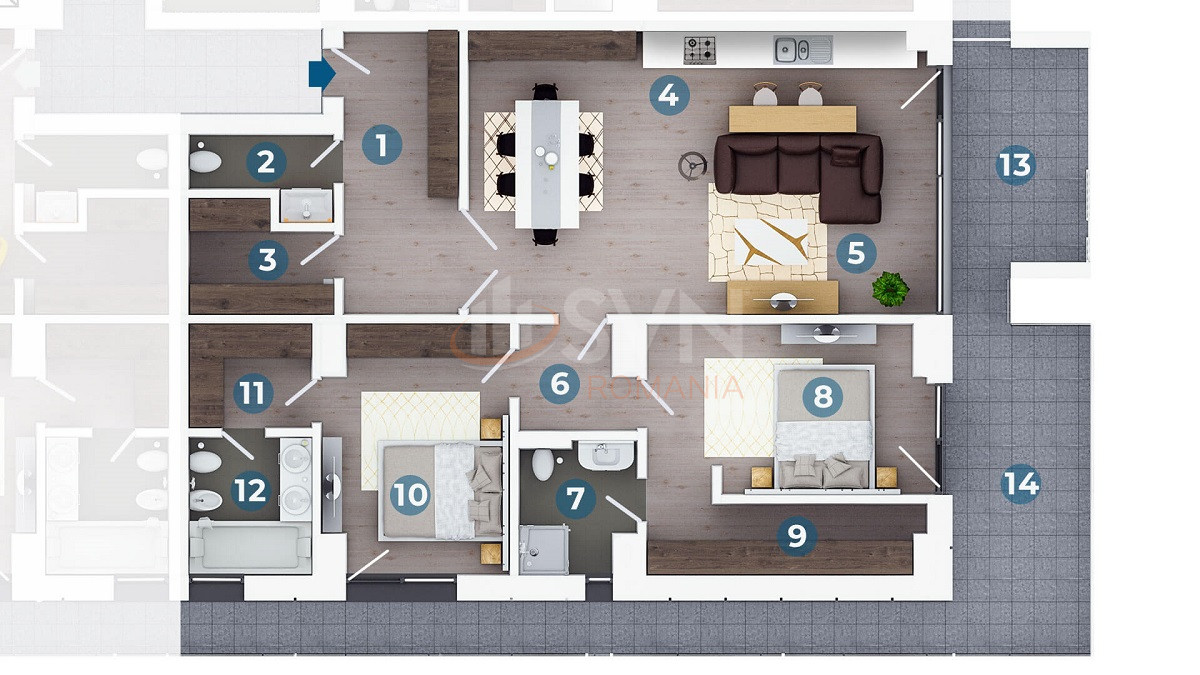 Apartament, 3 camere Bucuresti/Floreasca