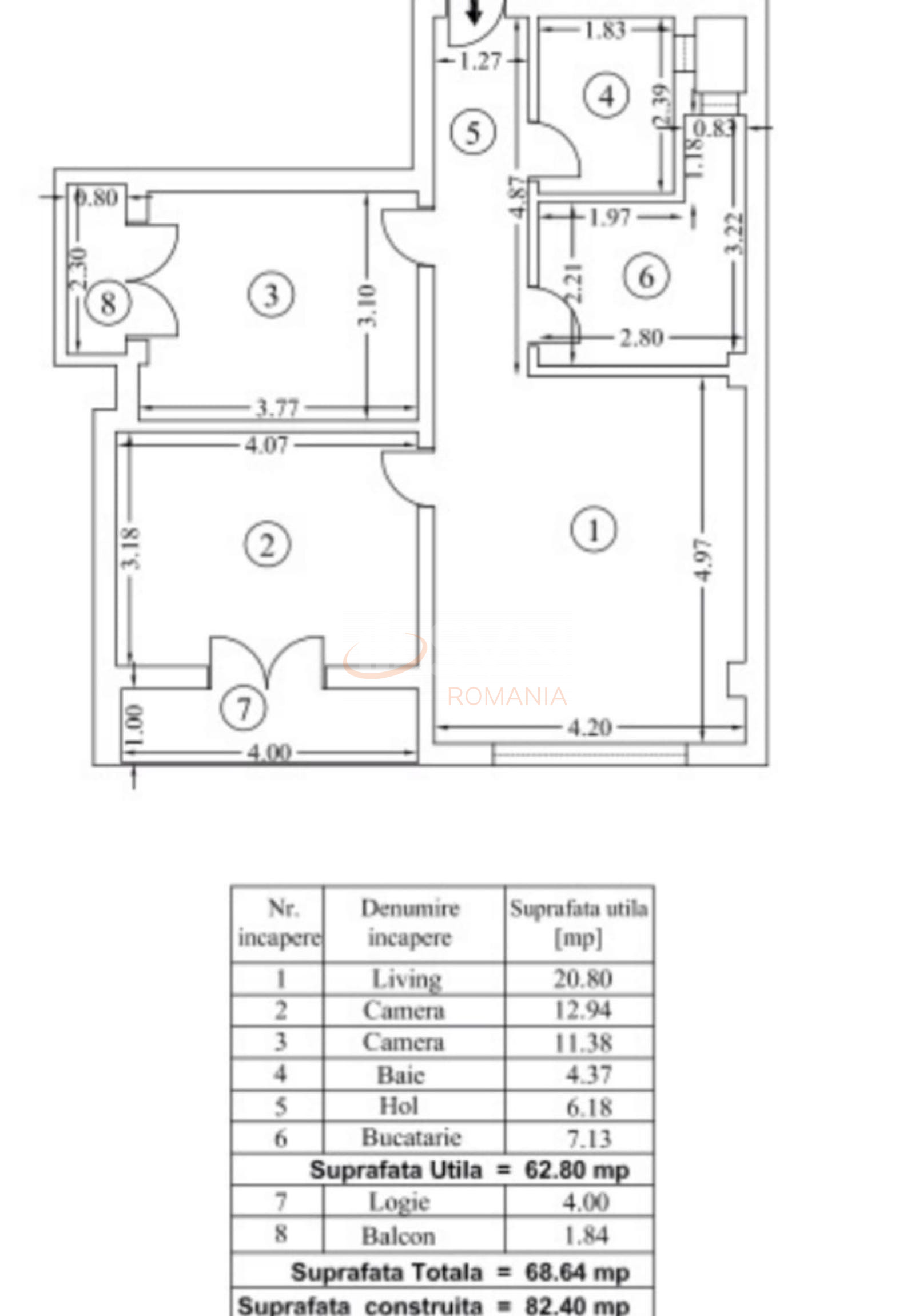 Apartament, 3 camere Bucuresti/Bucurestii Noi