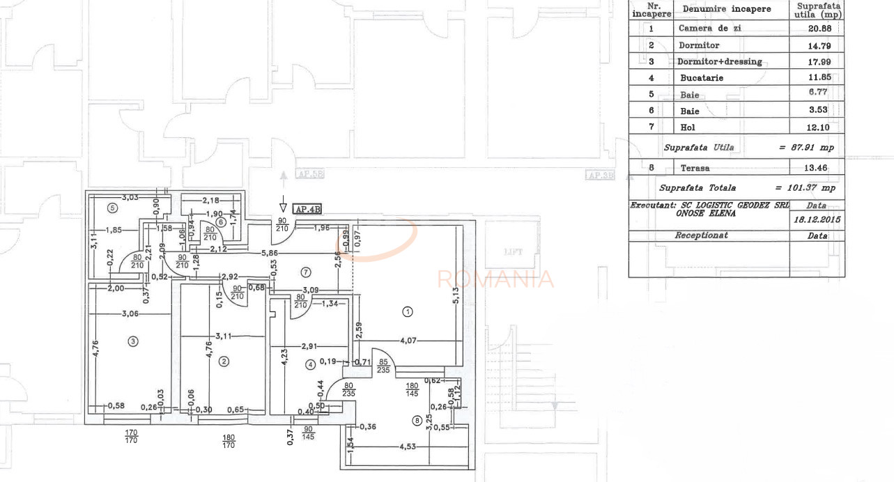 Apartament, 3 camere Bucuresti/Aviatiei