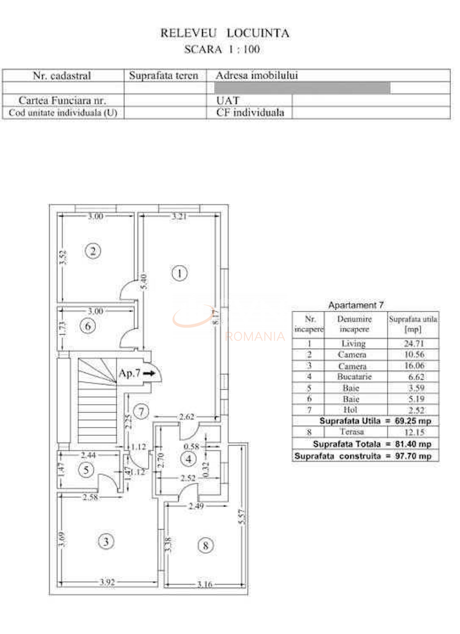 Apartament, 3 camere Bucuresti/Chitila