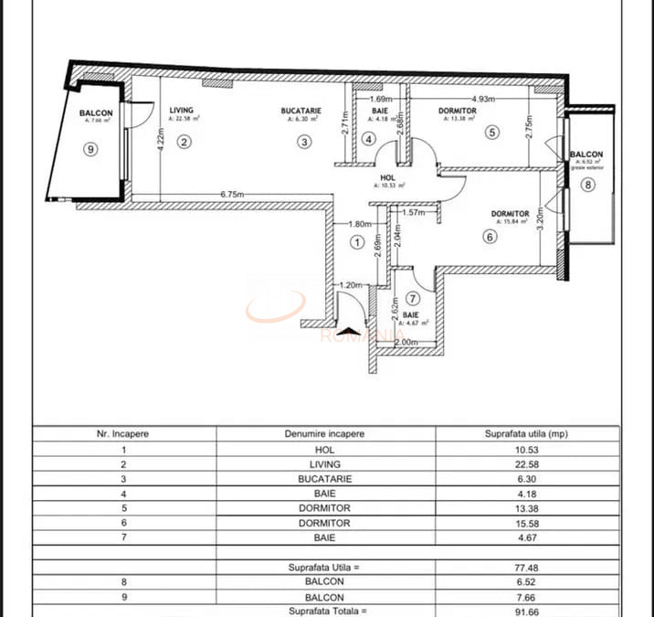 Apartament, 3 camere Cluj/Centru
