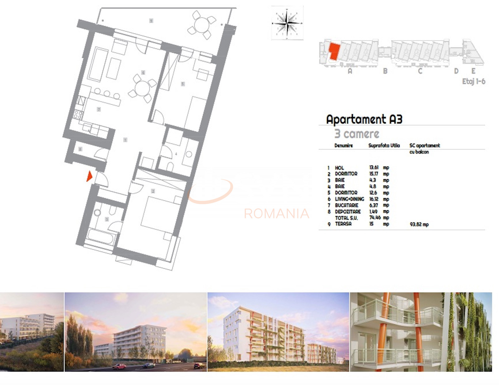 Apartament, 3 camere Bucuresti/Sisesti