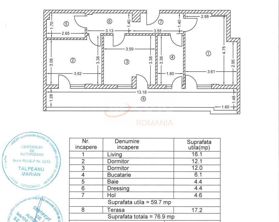 Apartament, 3 camere Bucuresti/Theodor Pallady