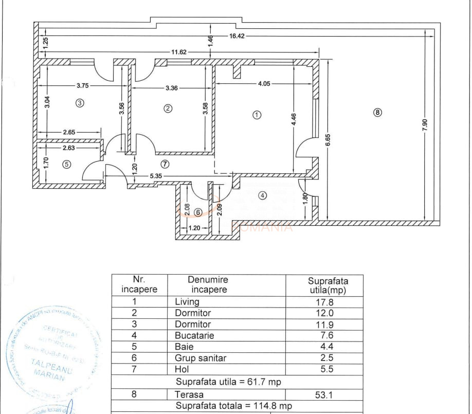 Apartament, 3 camere Bucuresti/Theodor Pallady