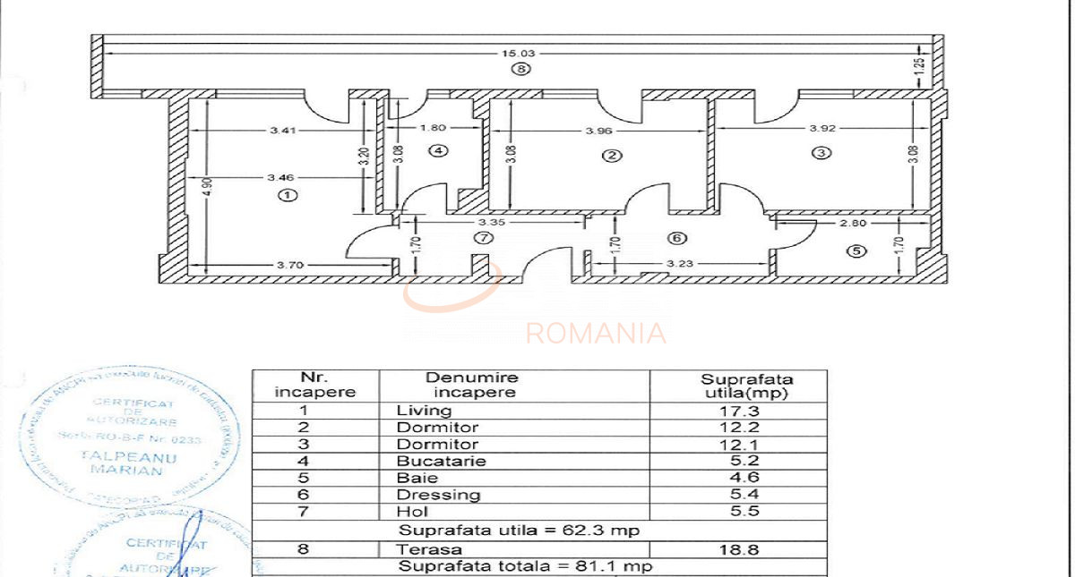 Apartament, 3 camere Bucuresti/Theodor Pallady