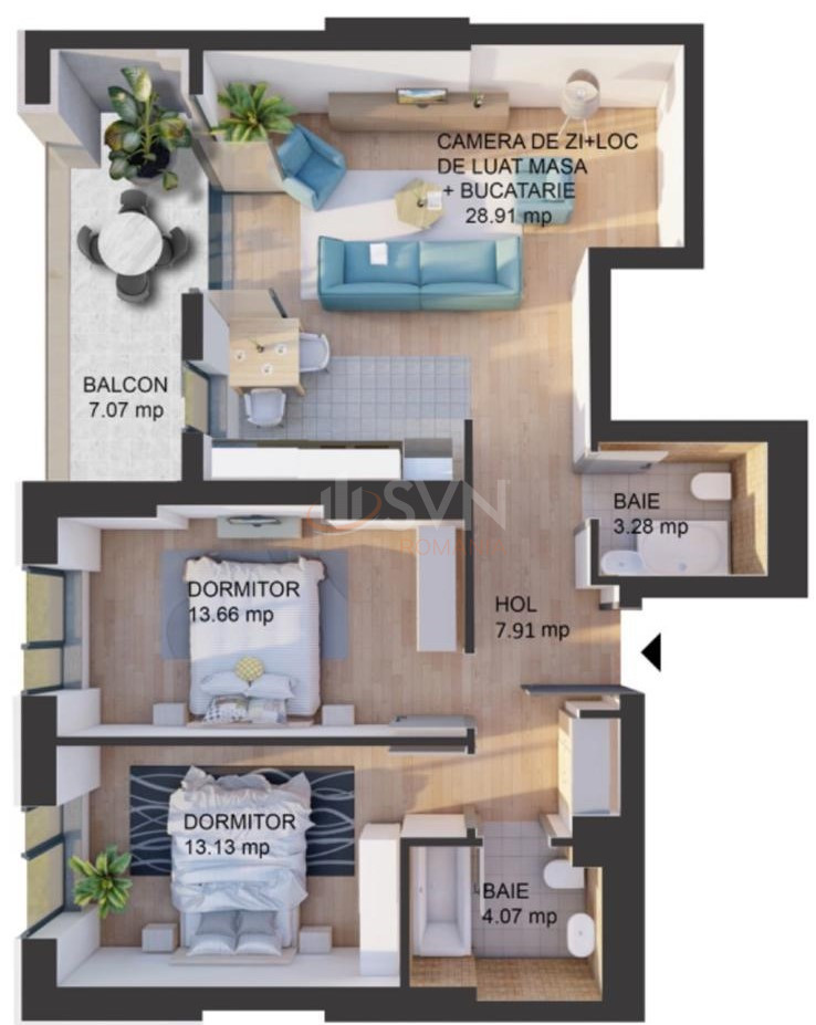 Apartament, 3 camere Bucuresti/Vacaresti