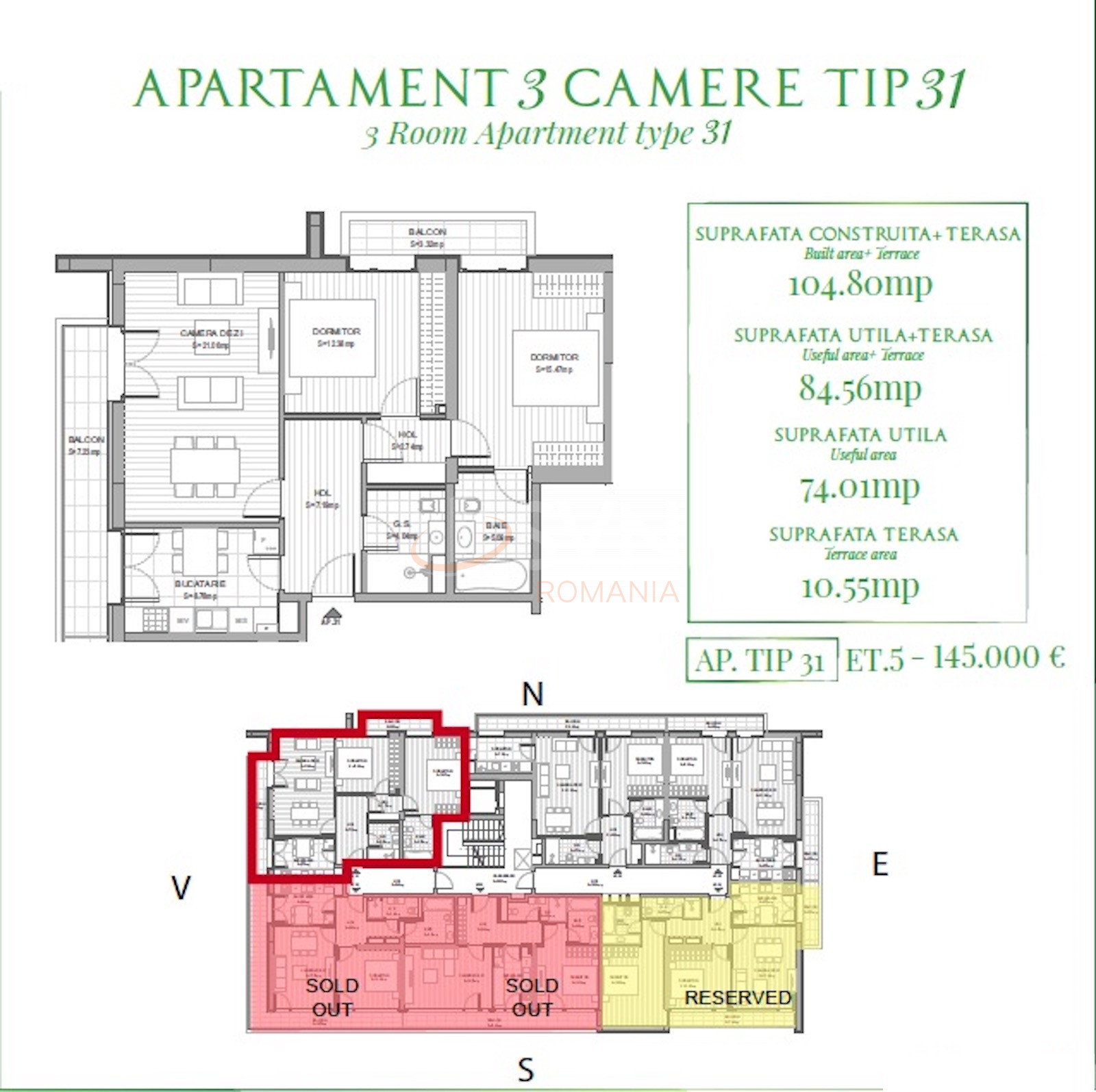 Apartament, 3 camere Bucuresti/Baneasa