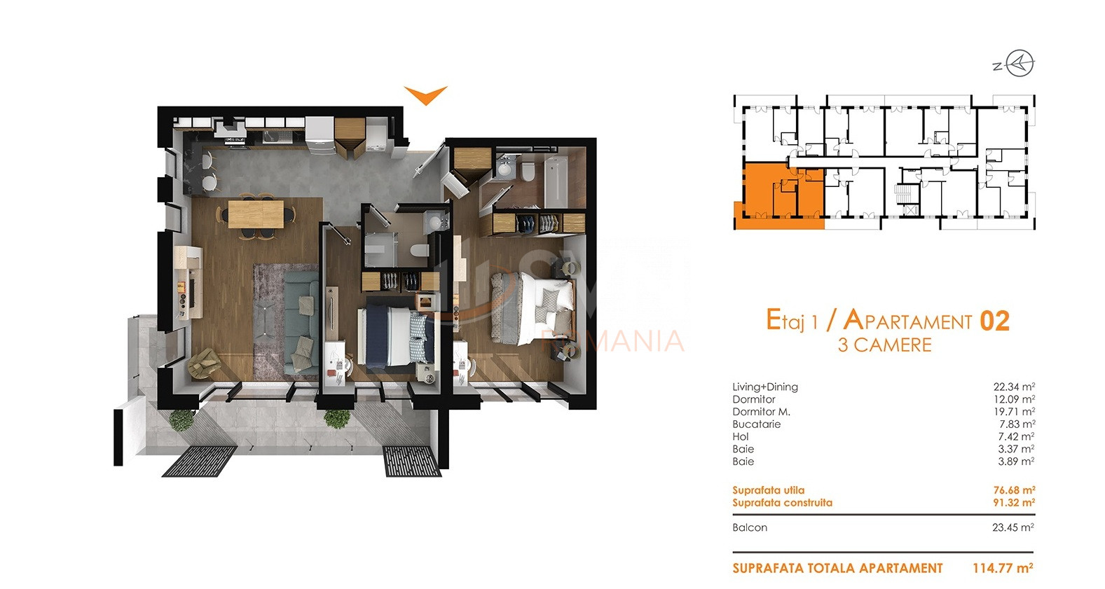 Apartament, 3 camere Bucuresti/Iancu Nicolae