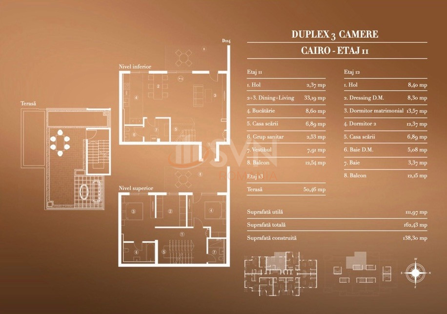 Apartament, 3 camere Bucuresti/Aviatiei