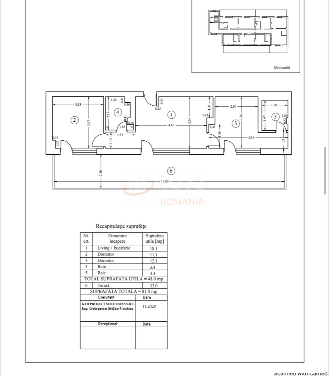 Apartament, 3 camere Bucuresti/Baneasa