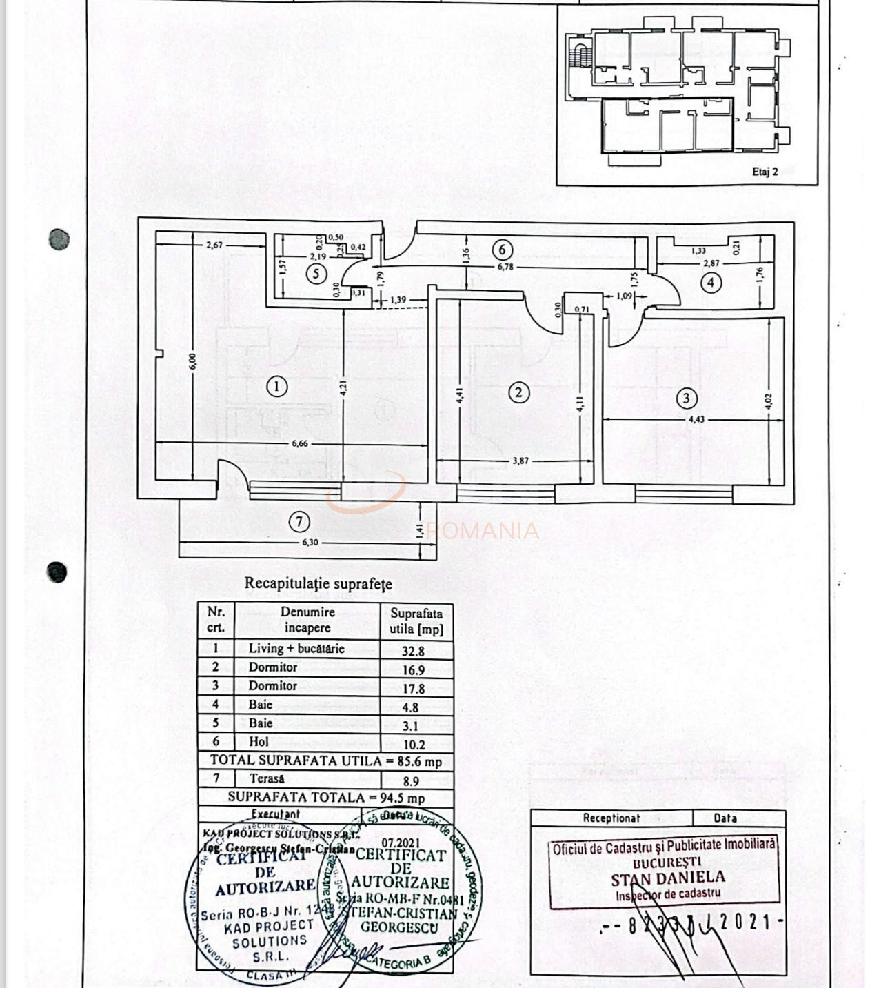 Apartament, 3 camere Bucuresti/Sisesti