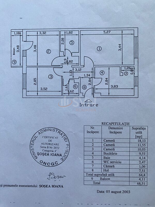 Apartament, 3 camere Bucuresti/Gorjului
