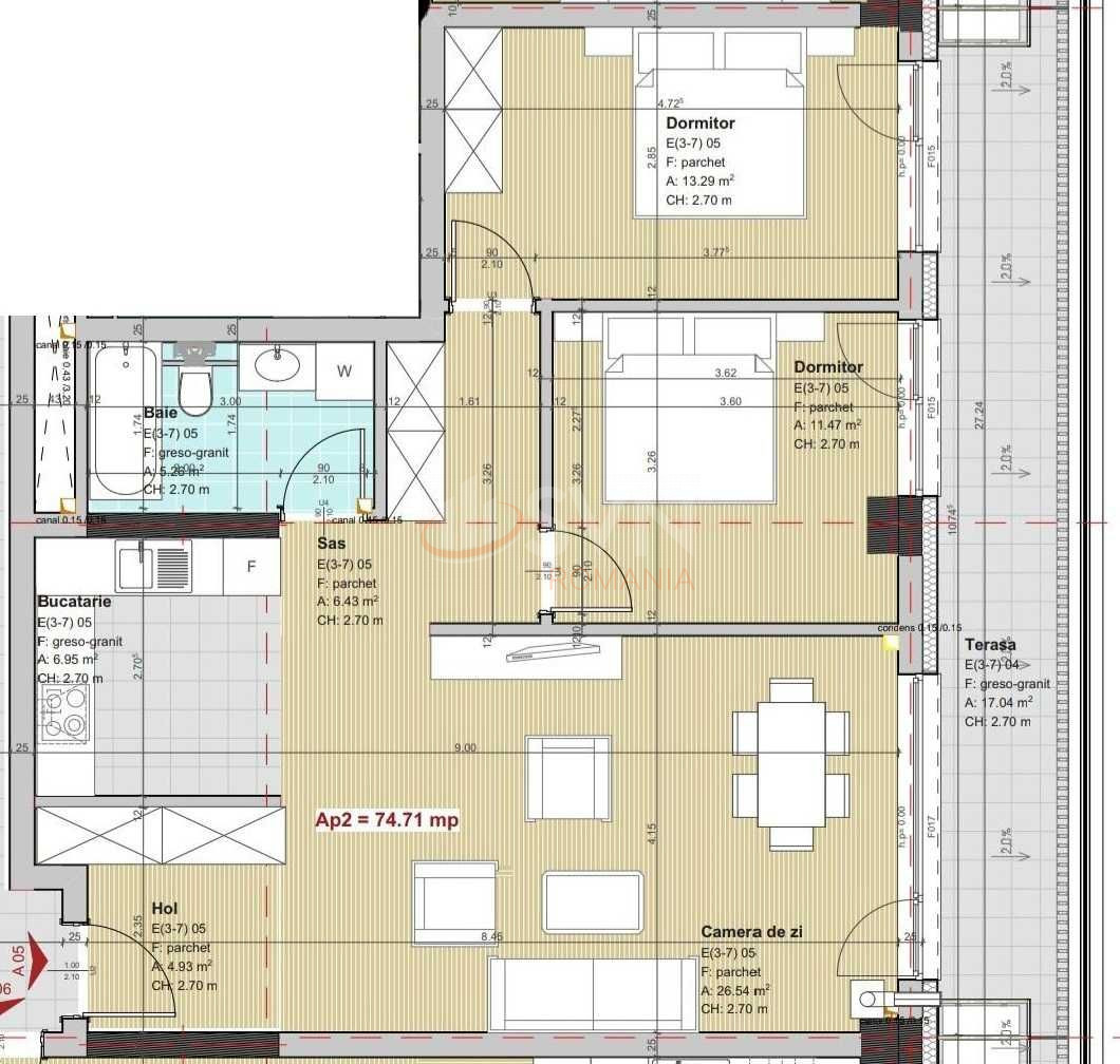 Apartament, 3 camere Cluj/Zorilor