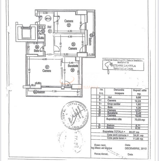 Apartament, 3 camere Bucuresti/Obor