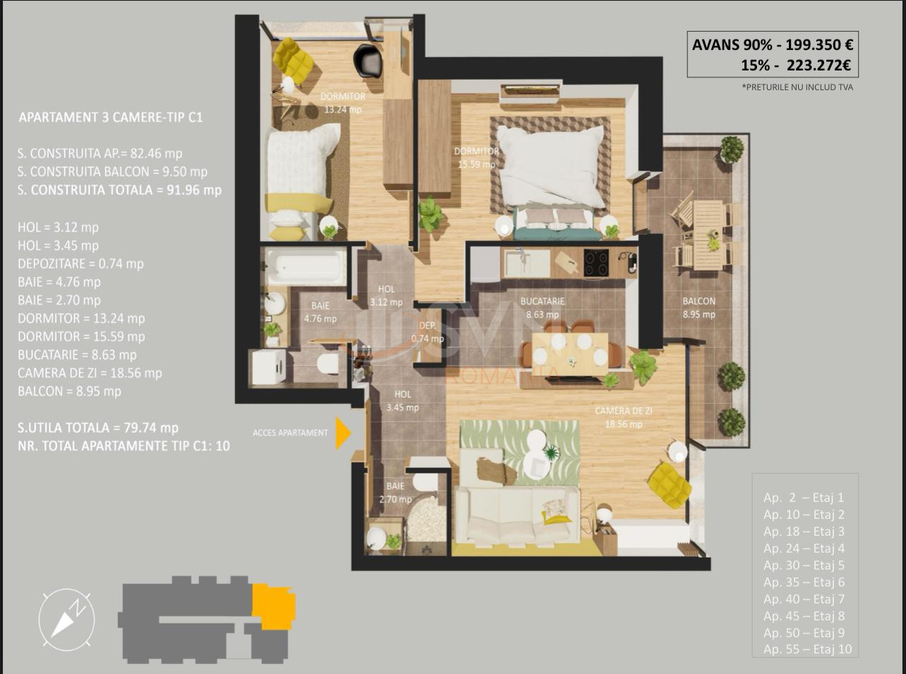 Apartament, 3 camere Bucuresti/Cotroceni