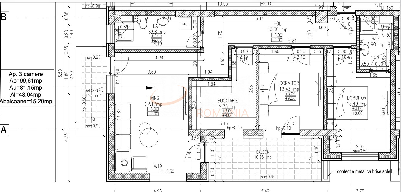 Apartament, 3 camere Bucuresti/Sisesti