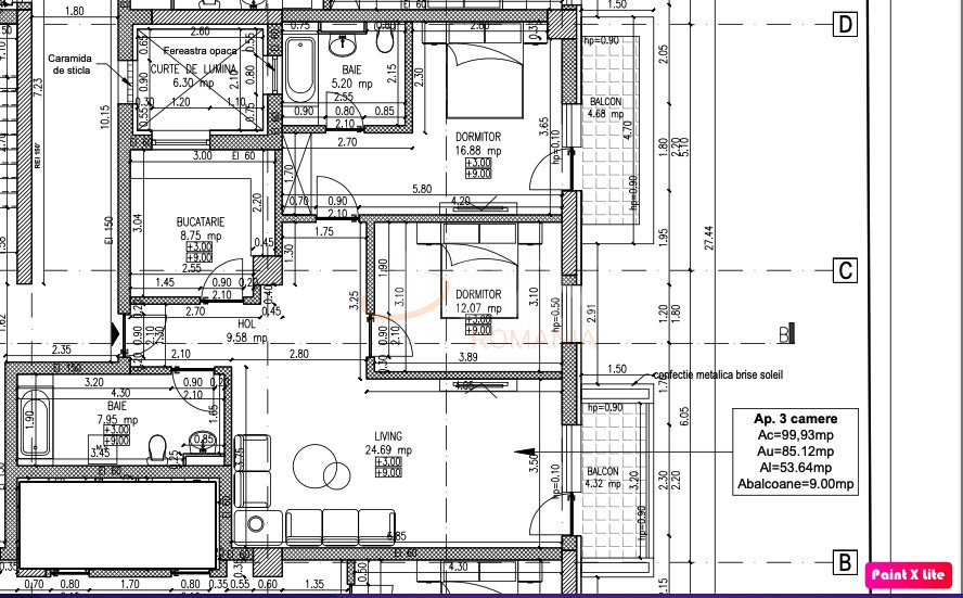 Apartament, 3 camere Bucuresti/Sisesti