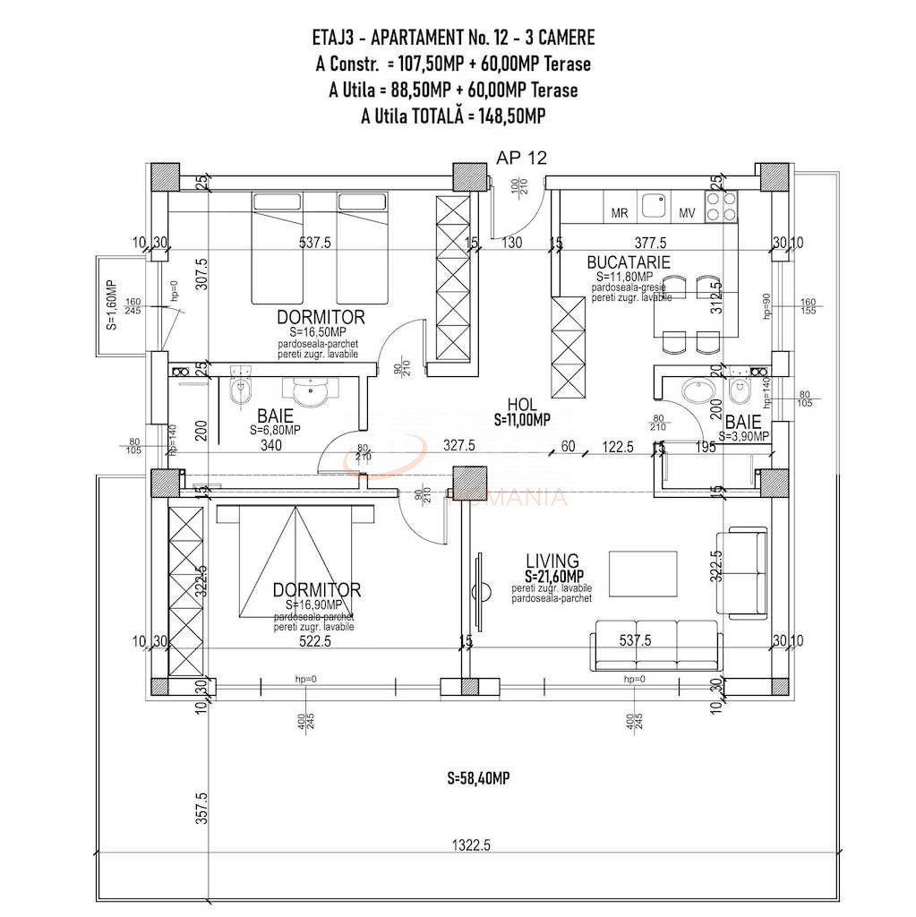 Apartament, 3 camere Bucuresti/Pipera