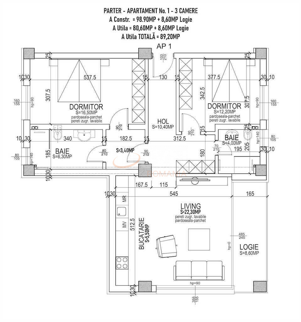Apartament, 3 camere Bucuresti/Pipera