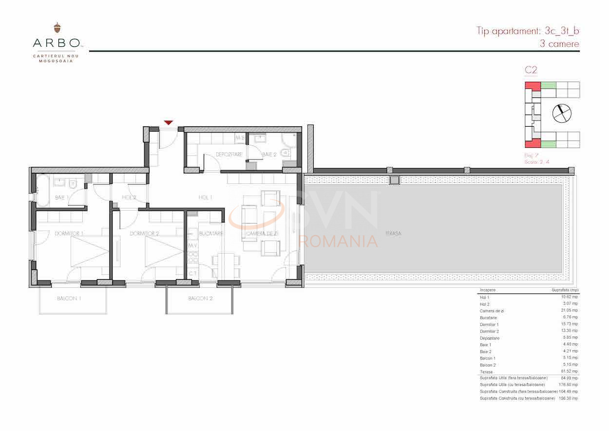 Apartament, 3 camere Ilfov/Mogosoaia