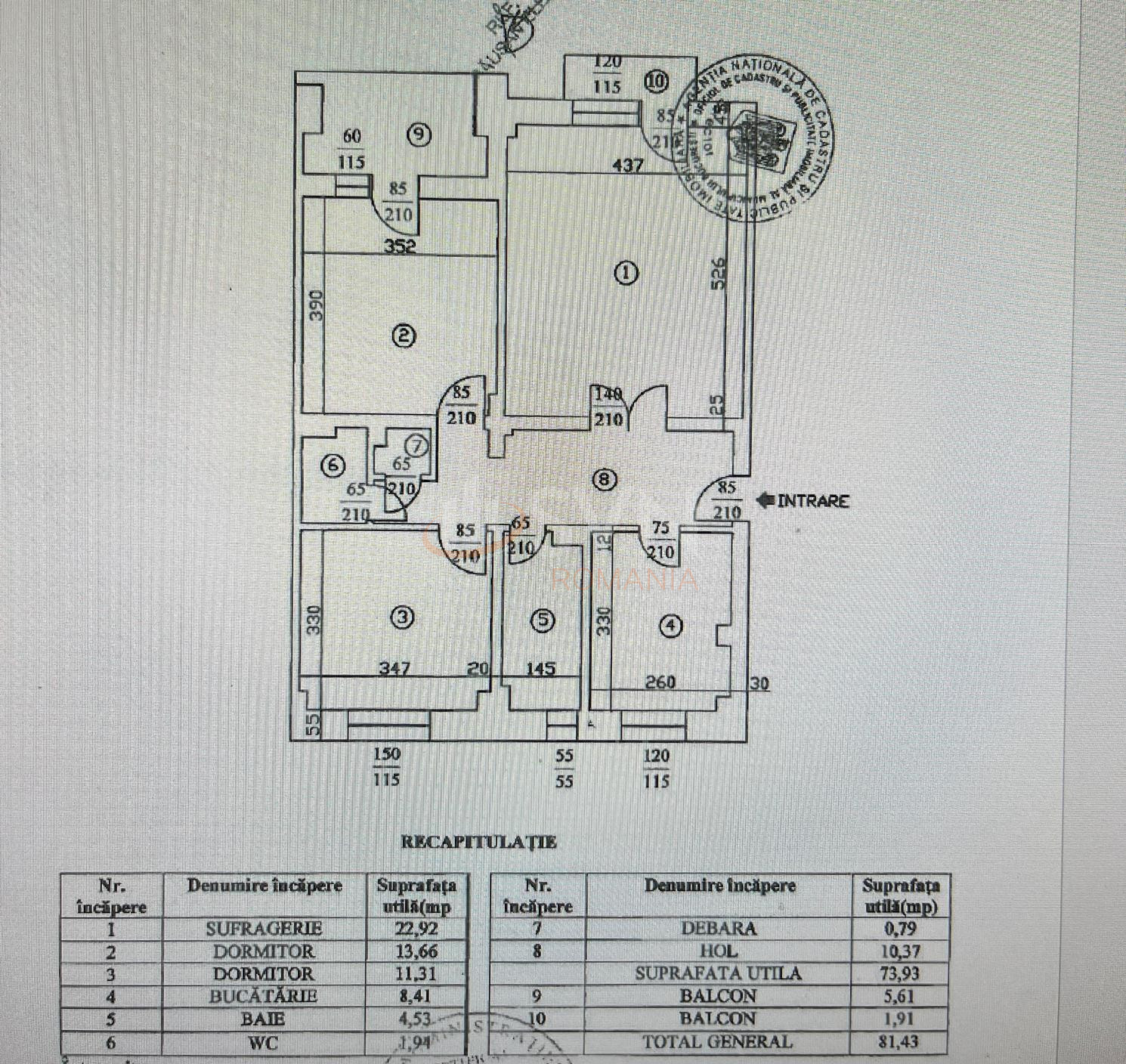 Apartament, 3 camere Bucuresti/Piata Unirii (s3)
