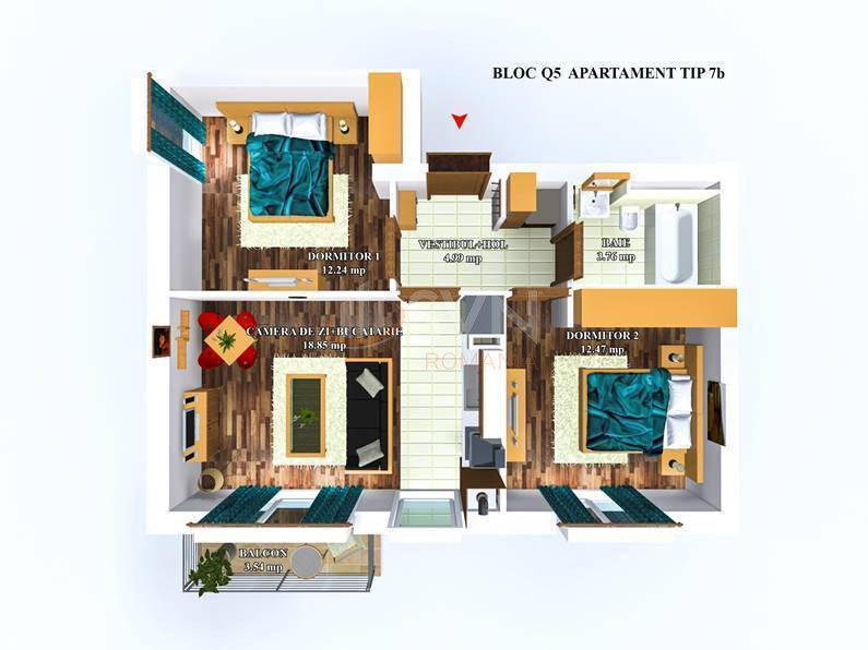 Apartament, 3 camere Bucuresti/Pipera