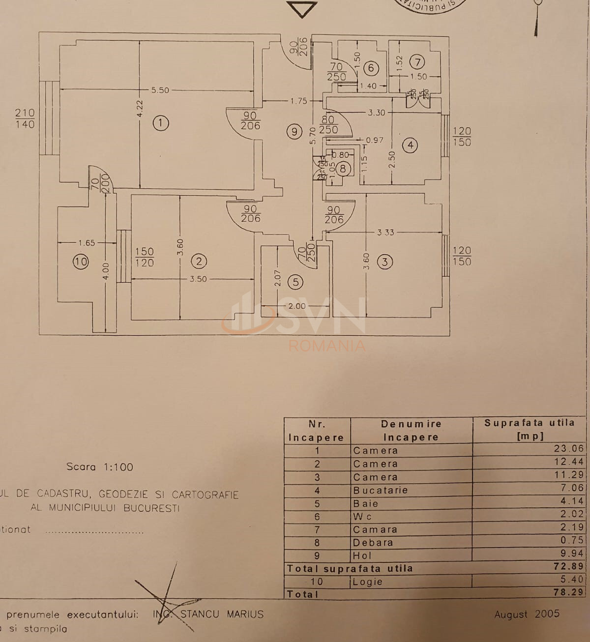 Apartament, 3 camere Bucuresti/Unirii (s3)