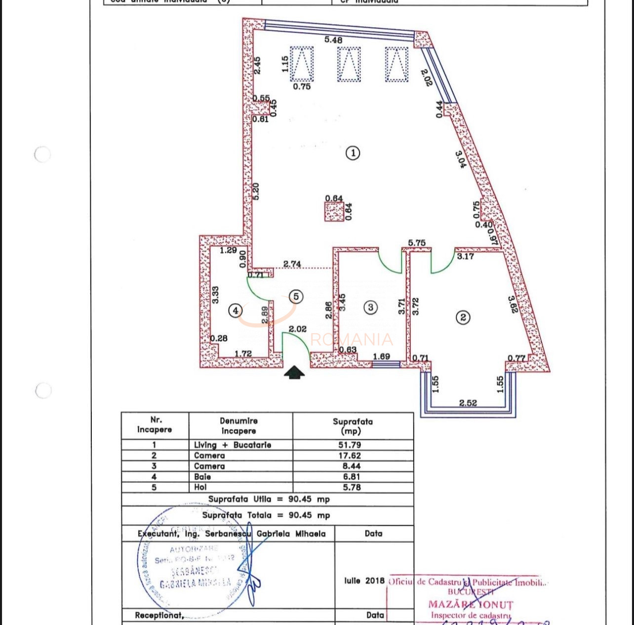 Apartament, 3 camere Bucuresti/Dacia