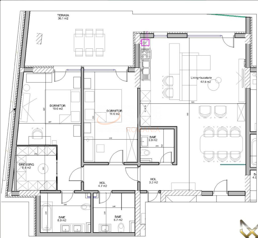 Apartament, 3 camere Bucuresti/Baneasa