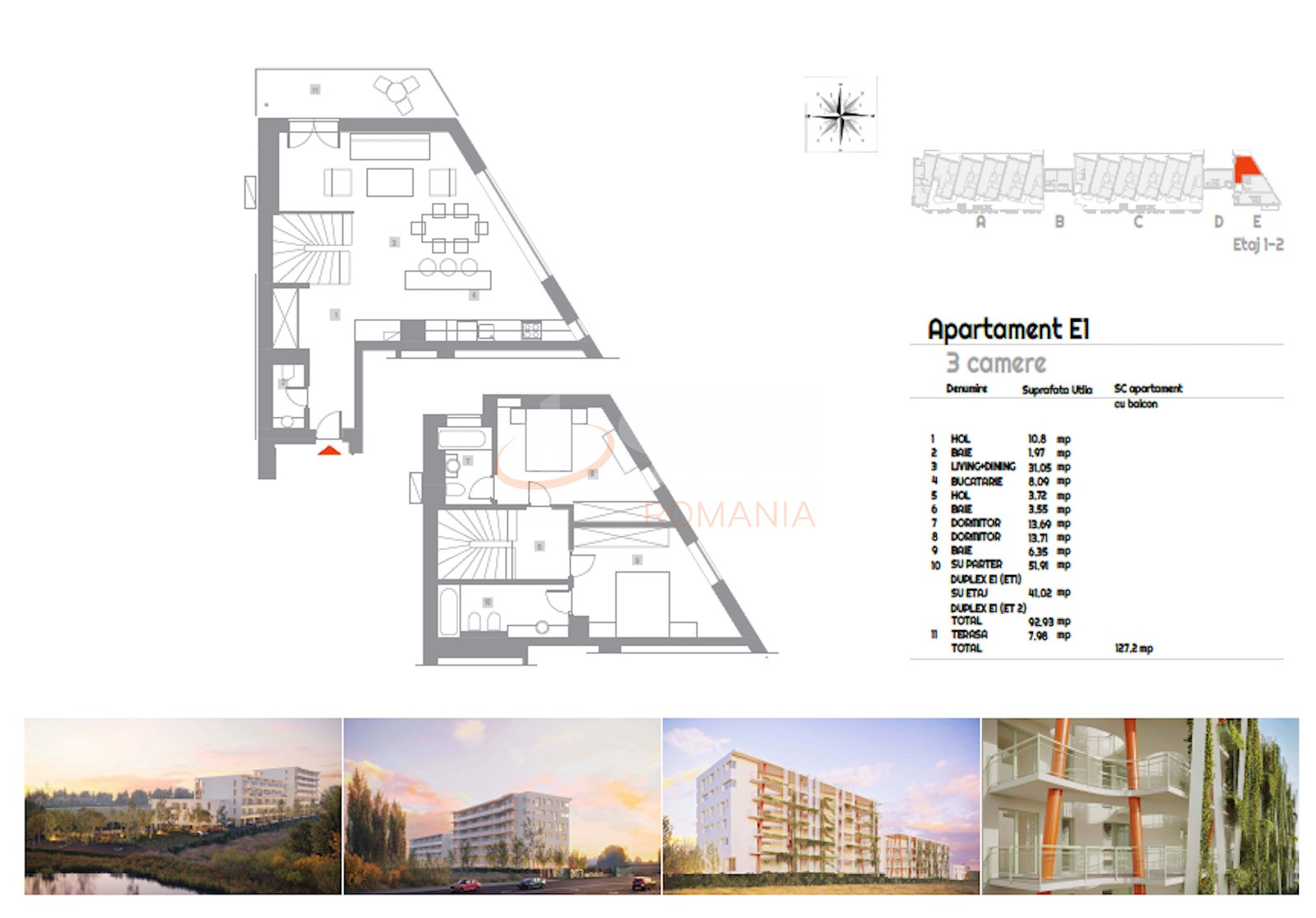 Apartament, 3 camere Bucuresti/Sisesti