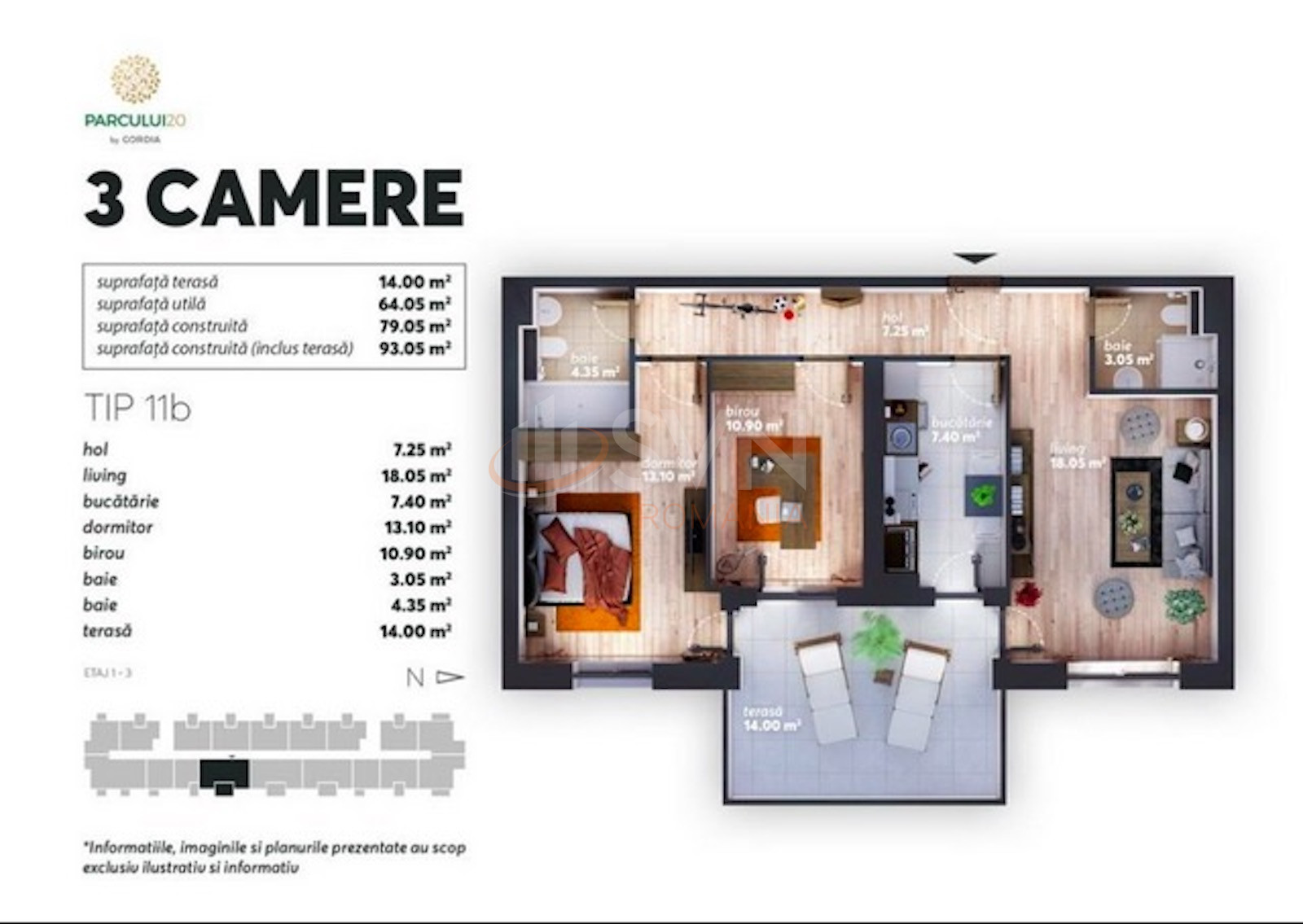 Apartament, 3 camere Bucuresti/Piata Presei Libere