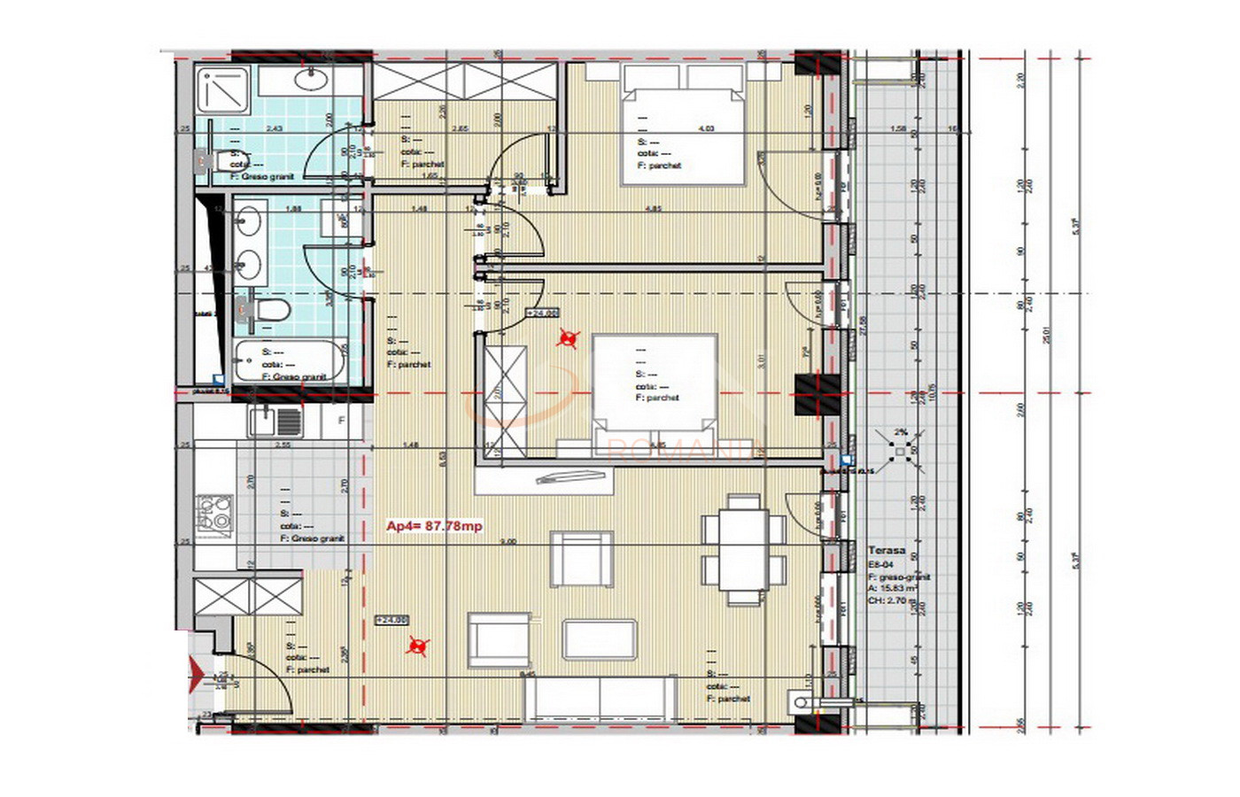 Apartament, 3 camere Cluj/Zorilor