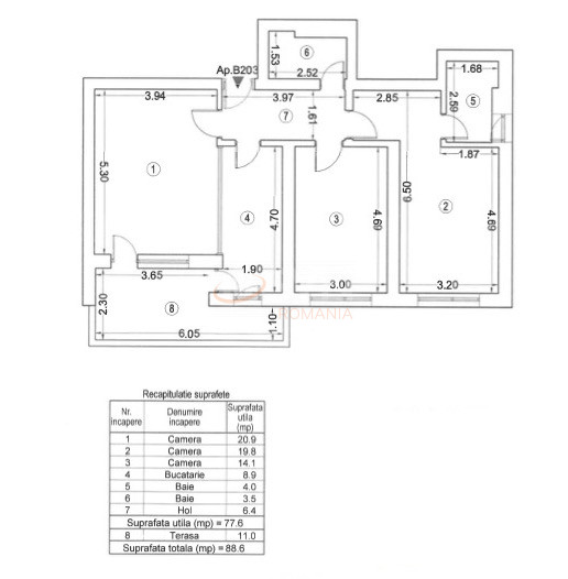 Apartament, 3 camere Bucuresti/Barbu Vacarescu