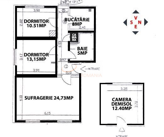 Apartament, 3 camere Bucuresti/Domenii