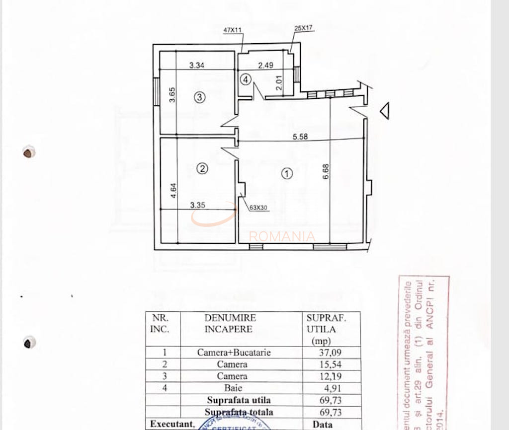 Apartament, 3 camere Bucuresti/Bucurestii Noi