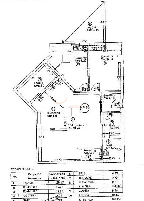 Apartament, 3 camere Bucuresti/Baba Novac