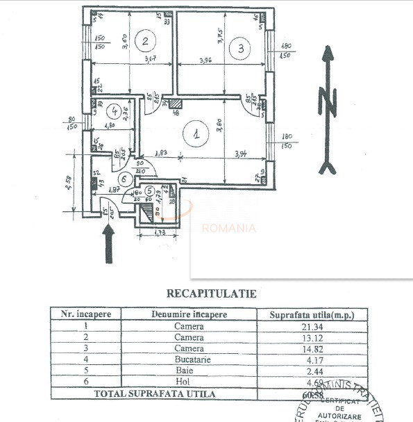 Apartament, 3 camere Bucuresti/Universitate (s1)