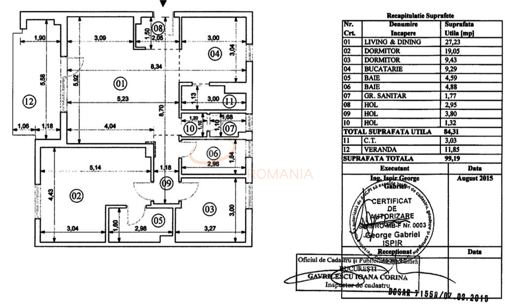 Apartament, 3 camere Bucuresti/Baneasa