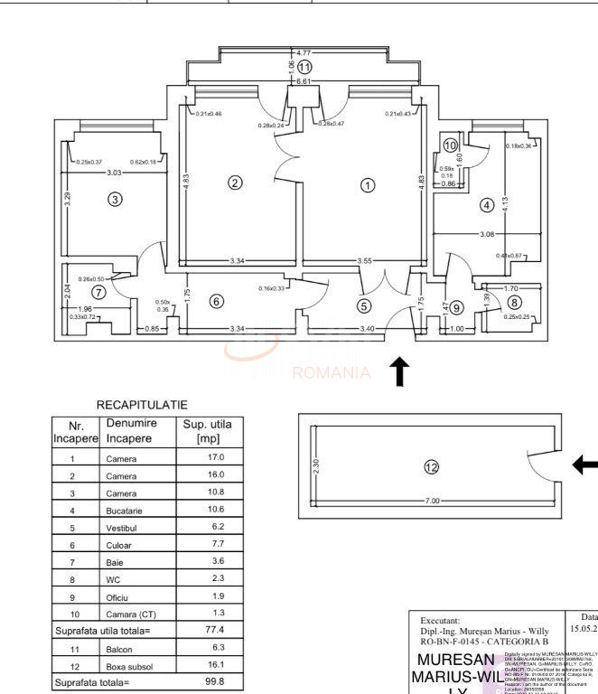 Apartament, 3 camere Bucuresti/Piata Victoriei