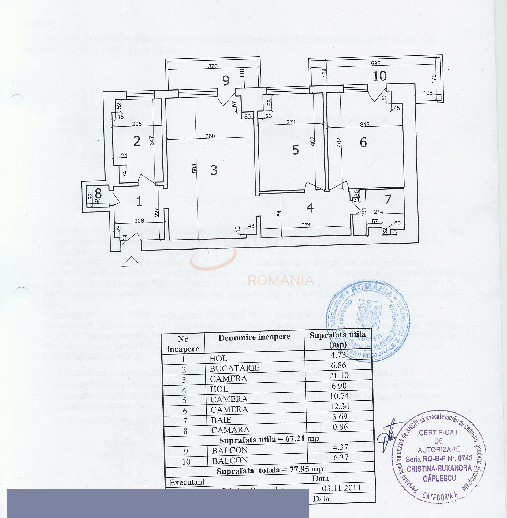 Apartament, 3 camere Bucuresti/1 Mai