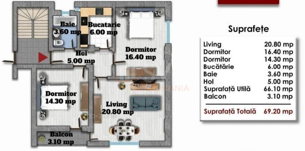 Apartament, 3 camere Bucuresti/Gorjului