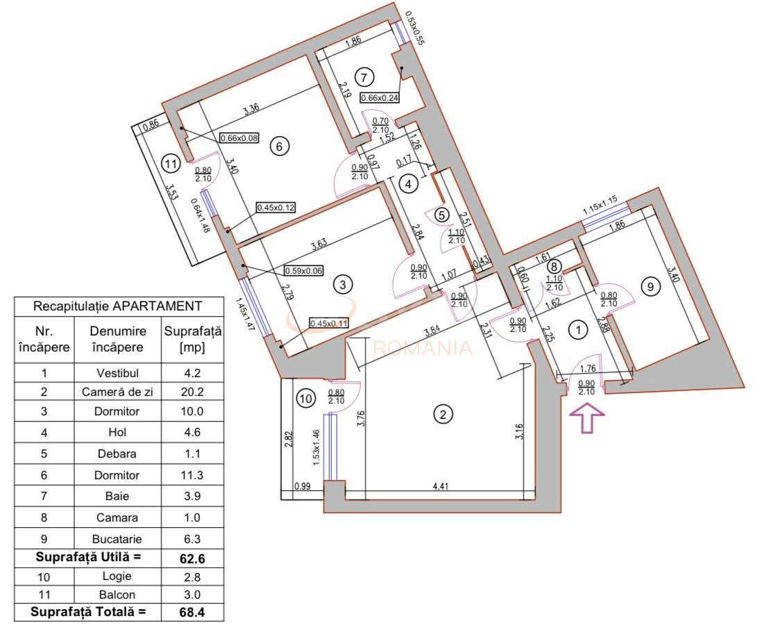 Apartament, 3 camere Bucuresti/Tineretului