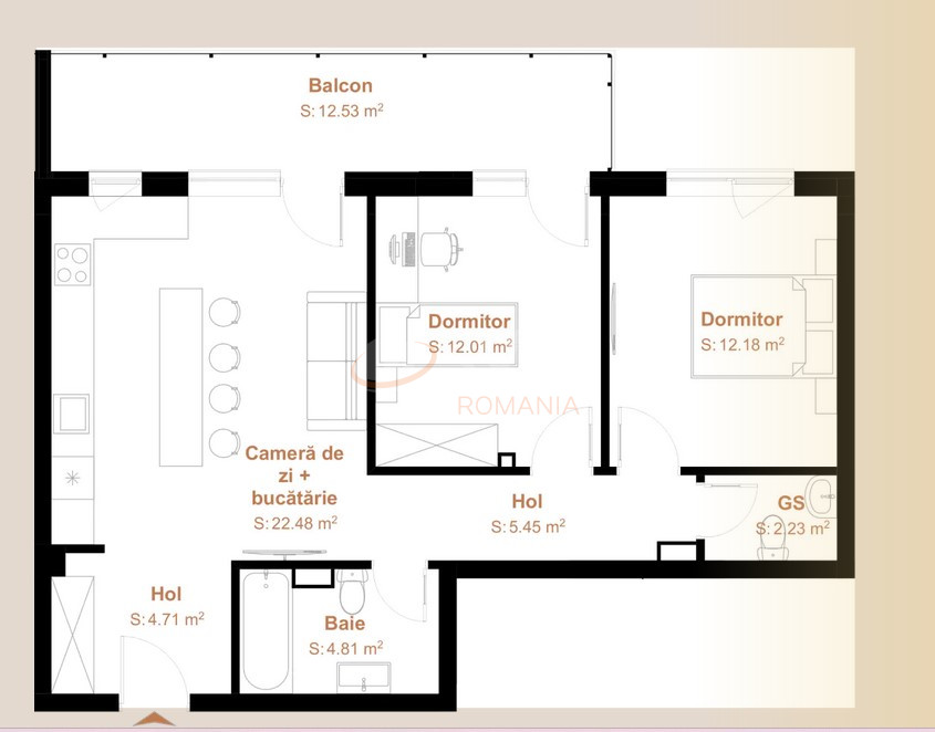 Apartament, 3 camere Cluj/Centru
