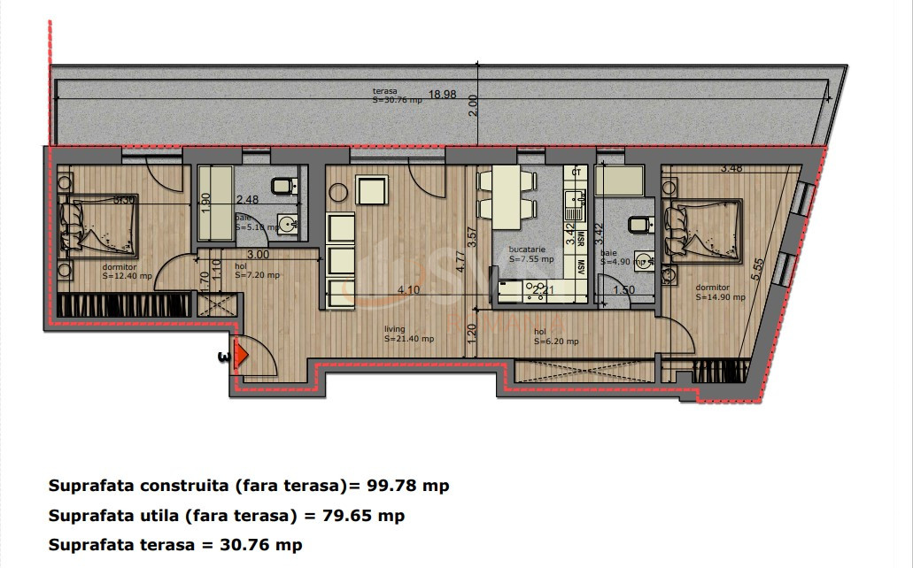 Apartament, 3 camere Bucuresti/Parcul Carol