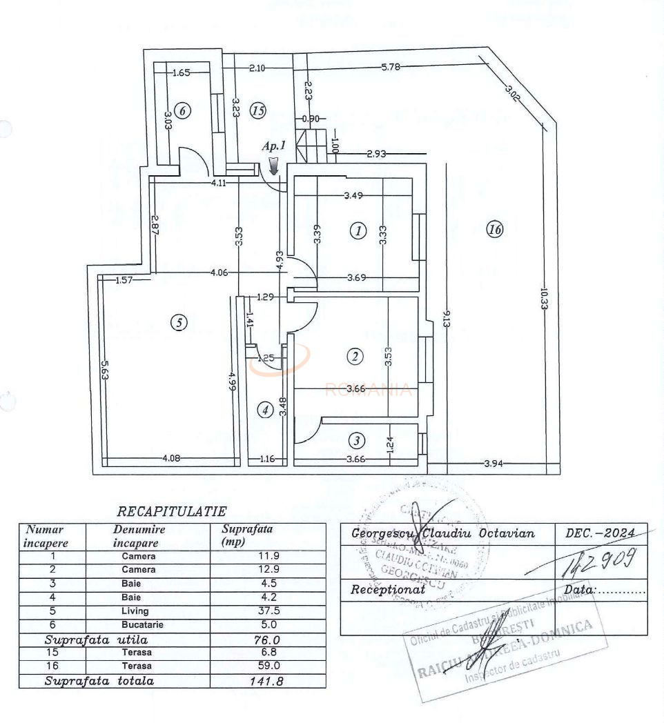 Apartament, 3 camere Bucuresti/Bucurestii Noi